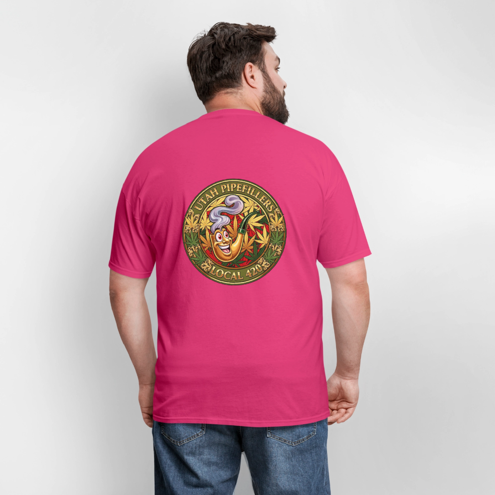 UTAH PIPEFILLERS LOCAL 420 F/B DESIGN Men's T-Shirt - fuchsia