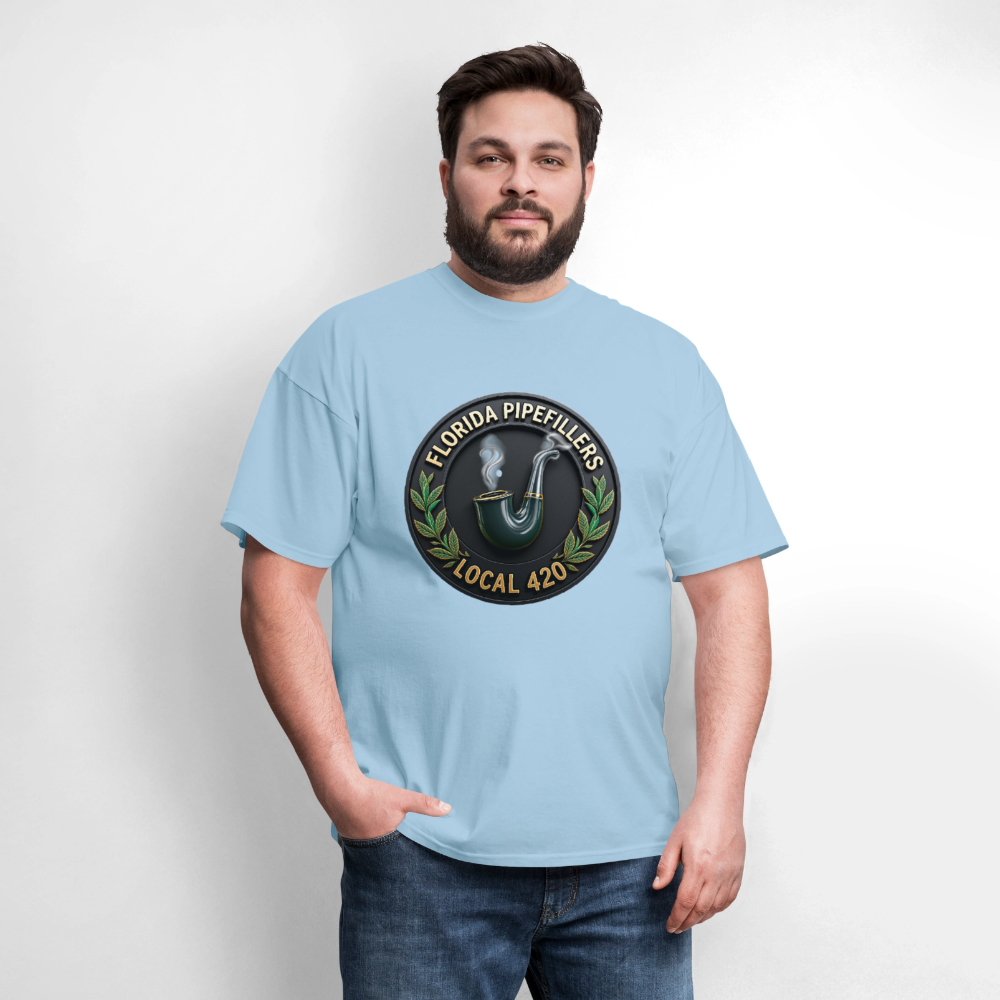 FLORIDA PIPEFILLERS LOCAL 420 F/B DESIGN Men's T-Shirt - powder blue