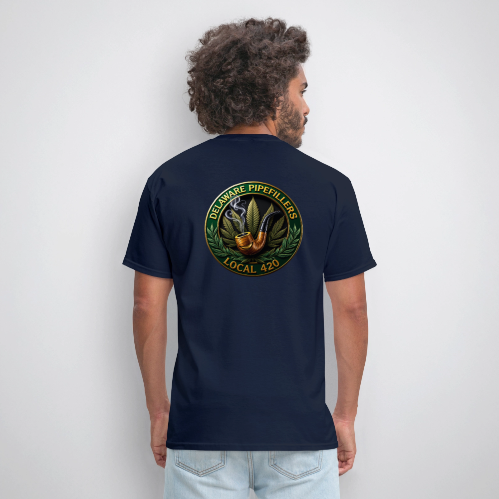 DELAWARE  PIPEFILLERS LOCAL 420 F/B DESIGN Men's T-Shirt - navy