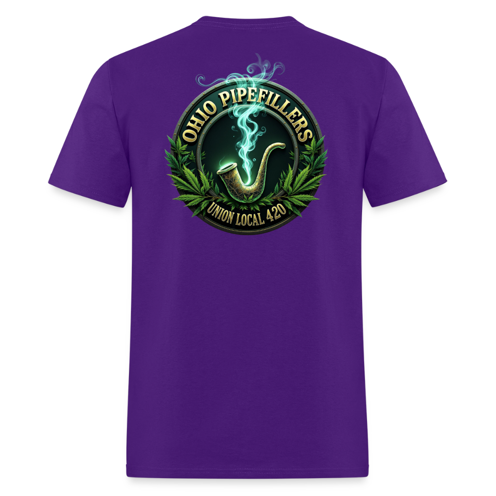 OHIO PIPEFILLERS UNION LOCAL 420 F/B DESIGNS Men's T-Shirt - purple