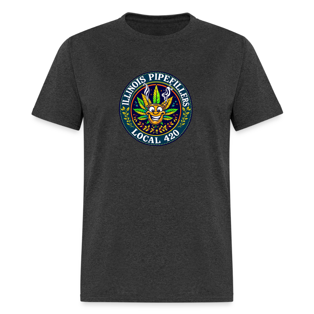 ILLINOIS PIPEFILLERS LOCAL 420 F/B DESIGN Men's T-Shirt - heather black