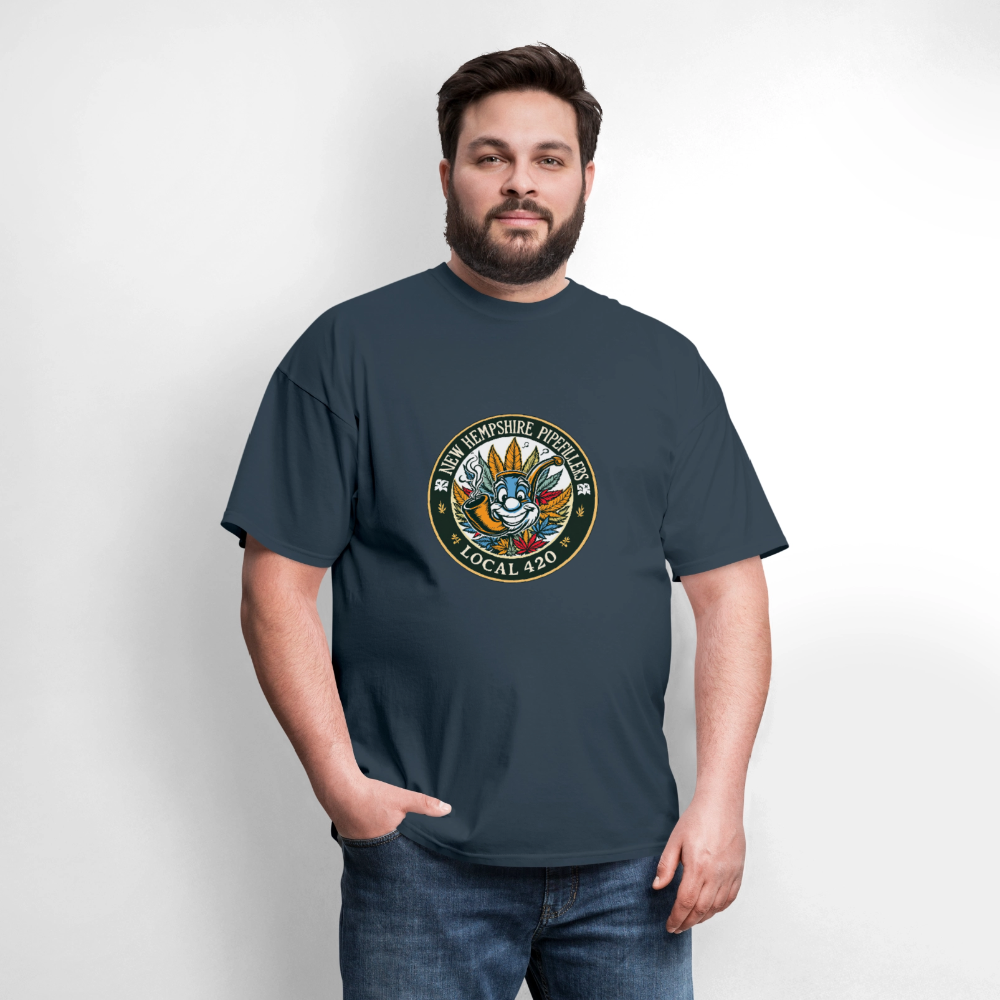 NEW HEMPSHIRE PIPEFILLERS LOCAL 420 Men's T-Shirt -  blue dusk