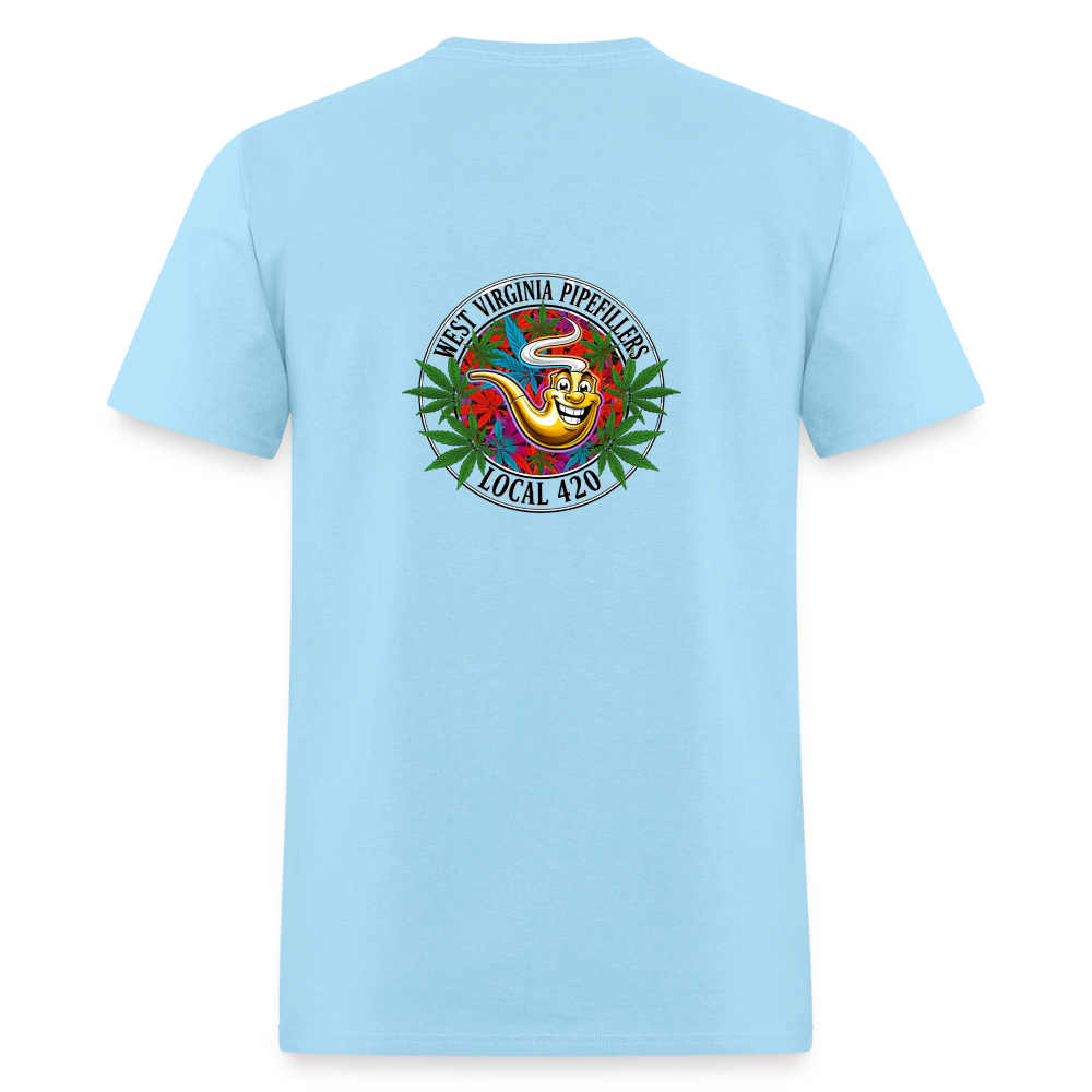 WEST VIRGINIA PIPEFILLERS LOCAL 420 F/B DESIGN Men's T-Shirt - powder blue