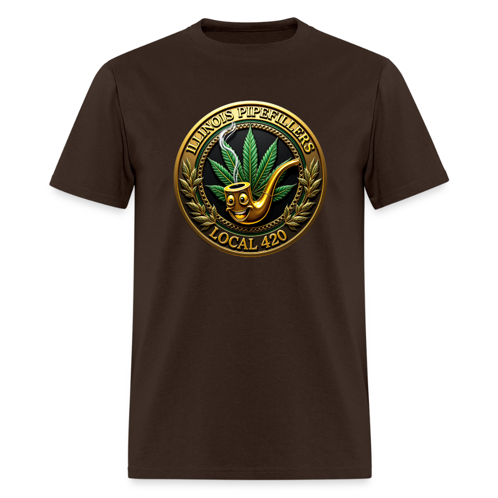 ILLINOIS PIPEFILLERS LOCAL 420 Men's T-Shirt - brown