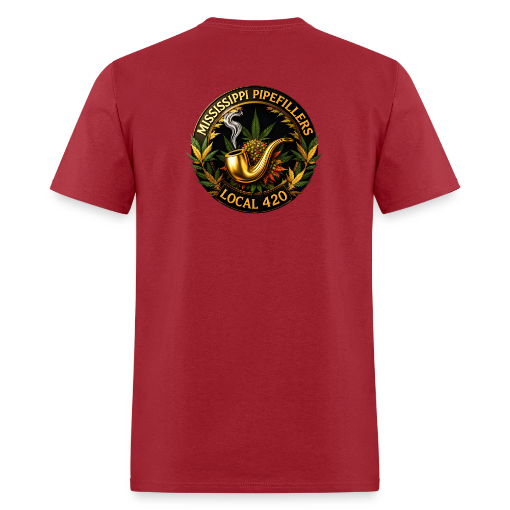MISSISSIPPI PIPEFILLERS LOCAL 420 Men's T-Shirt - true red