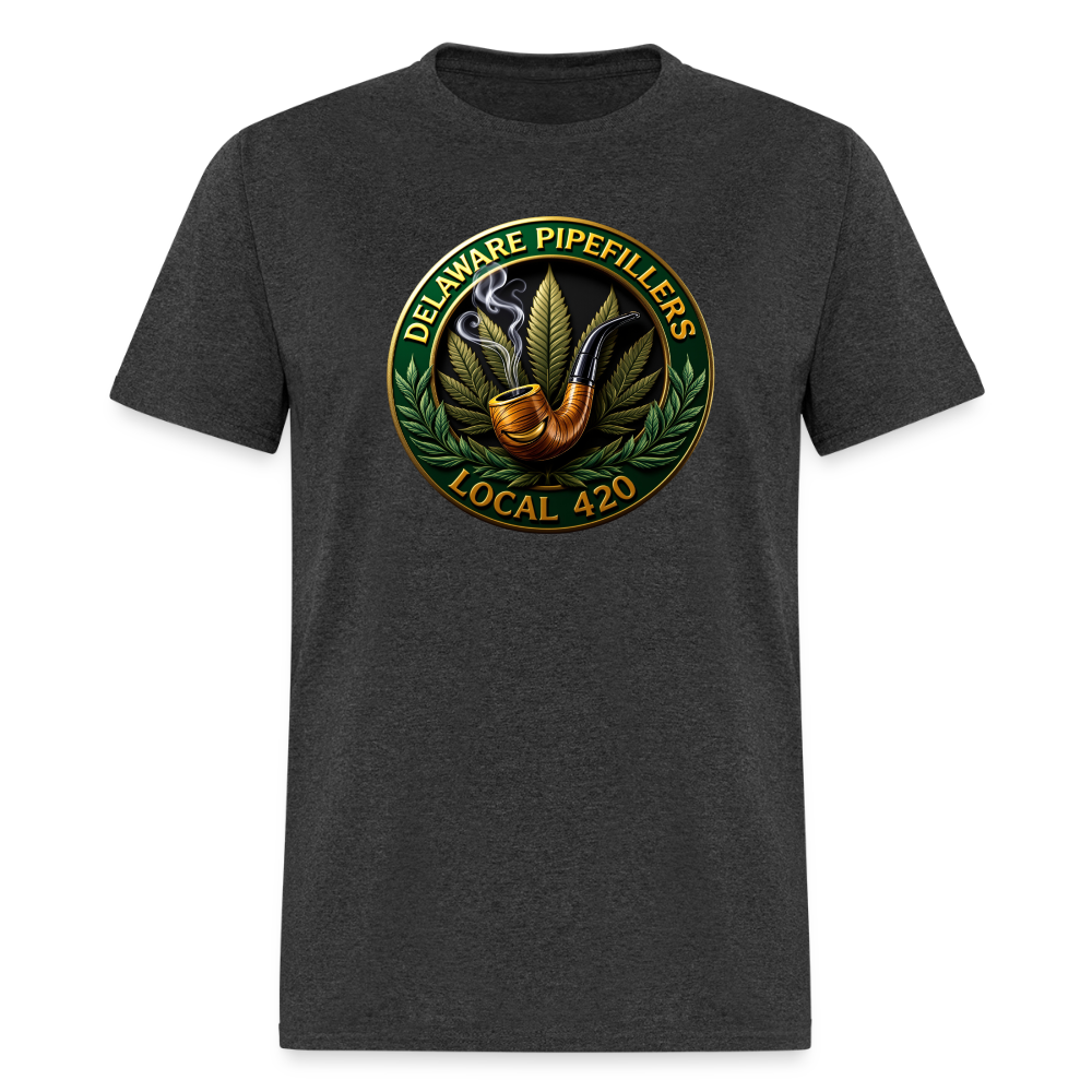 DELAWARE  PIPEFILLERS LOCAL 420 F/B DESIGN Men's T-Shirt - heather black