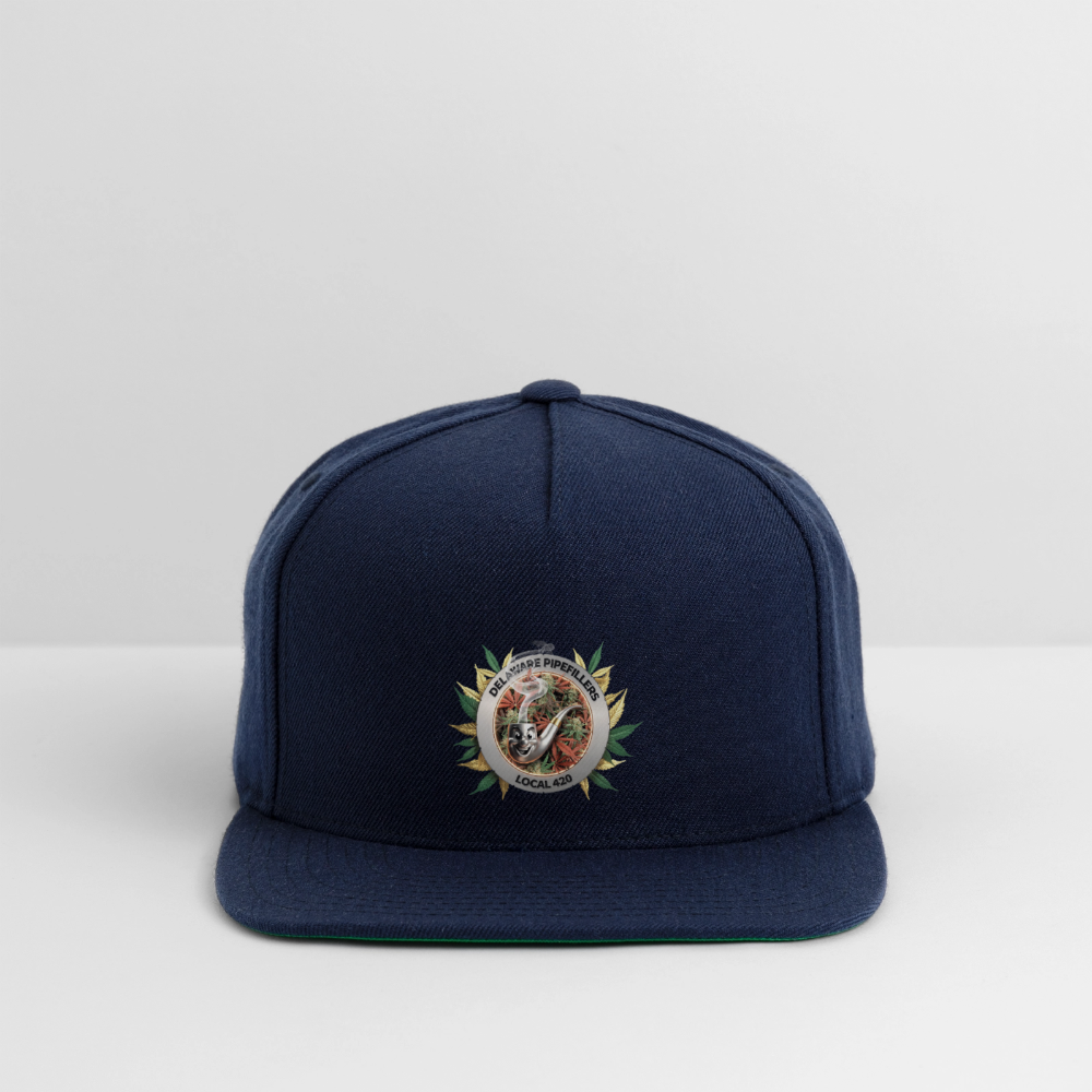 DELAWARE PIPEFILLERS LOCAL 420 Yupong Snapback Baseball Cap - navy