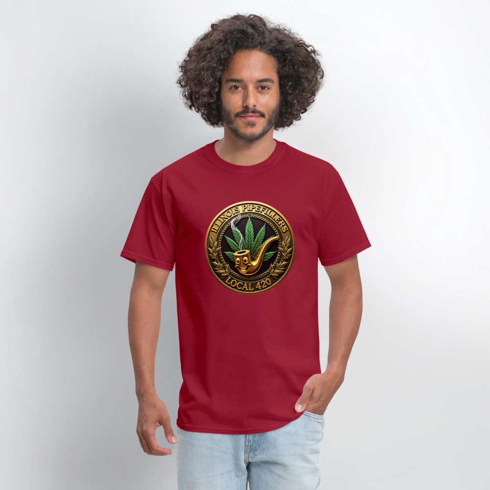 ILLINOIS PIPEFILLERS LOCAL 420 Men's T-Shirt - true red