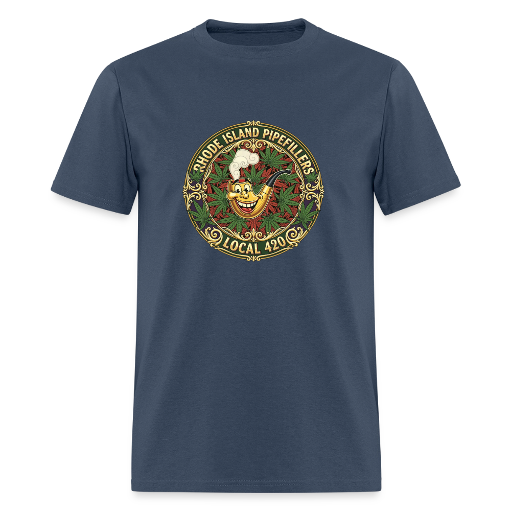 TEXAS PIPEFILLERS LOCAL 420 Men's T-Shirt -  blue dusk