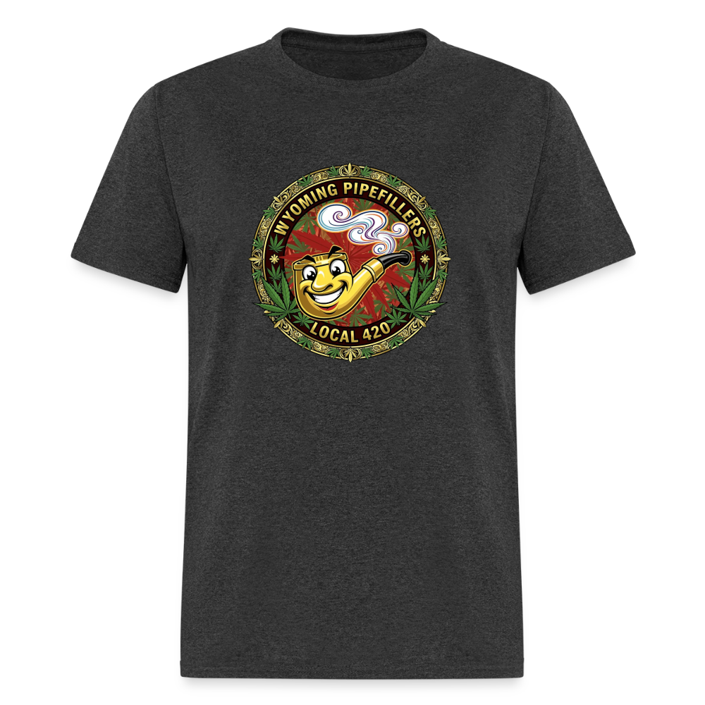 WYOMING PIPEFILLERS LOCAL 420 Men's T-Shirt - heather black