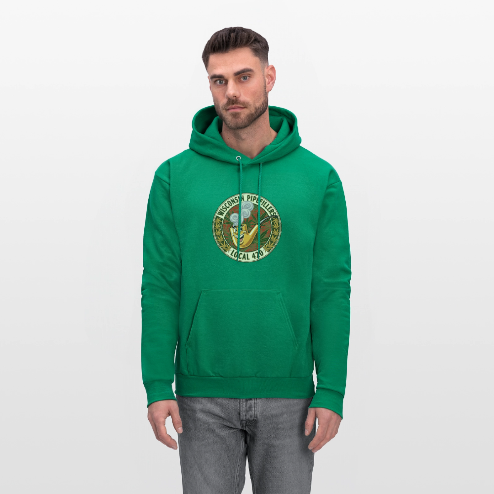 WISCONSIN PIPEFILLERS LOCL 420 Men's Hoodie - kelly green