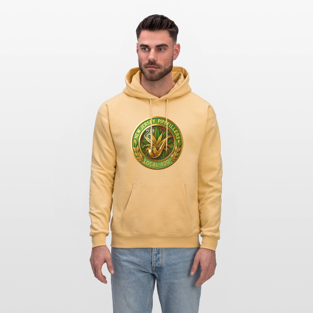 NEW JERSEY PIPEFILLERS LOCAL 420 Men's Hoodie - light gold 