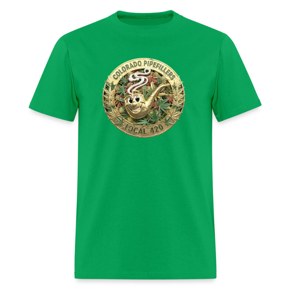 COLORADO PIPEFILLERS LOCAL 420 Men's T-Shirt - bright green