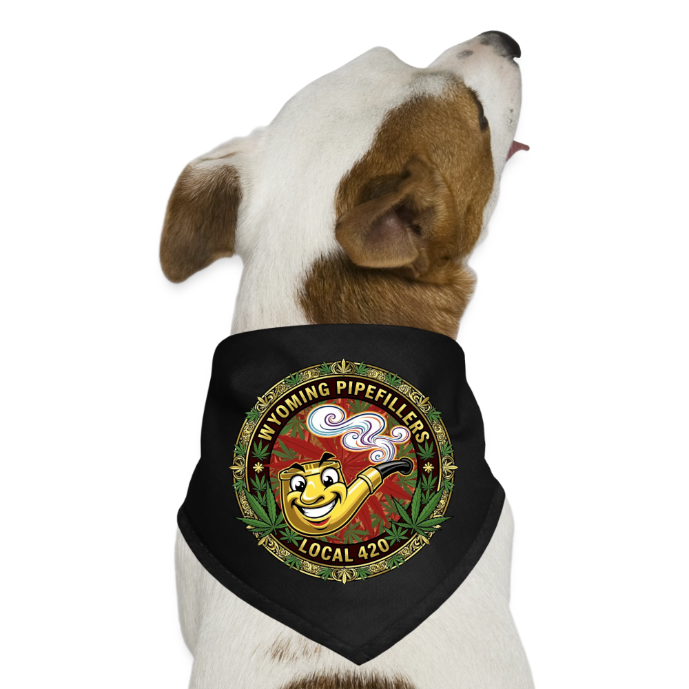 WYOMING PIPEFILLERS LOCAL 420 Union Dog Bandana - black