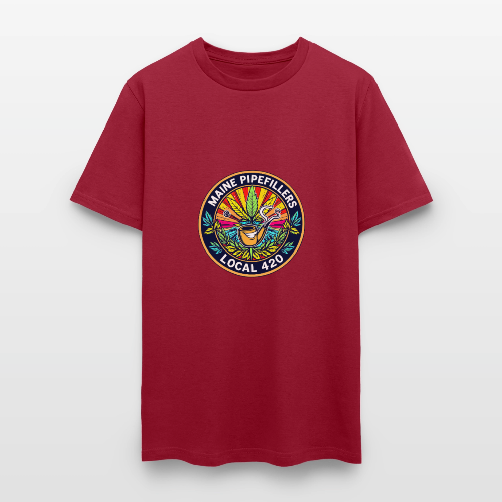 MAINE PIPEFILLERS LOCAL 420 Men's T-Shirt - dark red