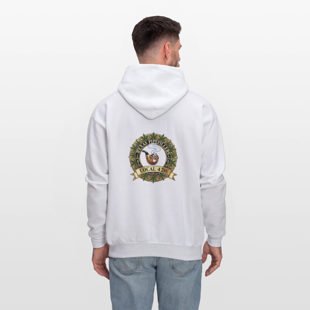 TEXAS PIPEFILLERS LOCAL 420 F/B DESIGN Men's Hoodie - white