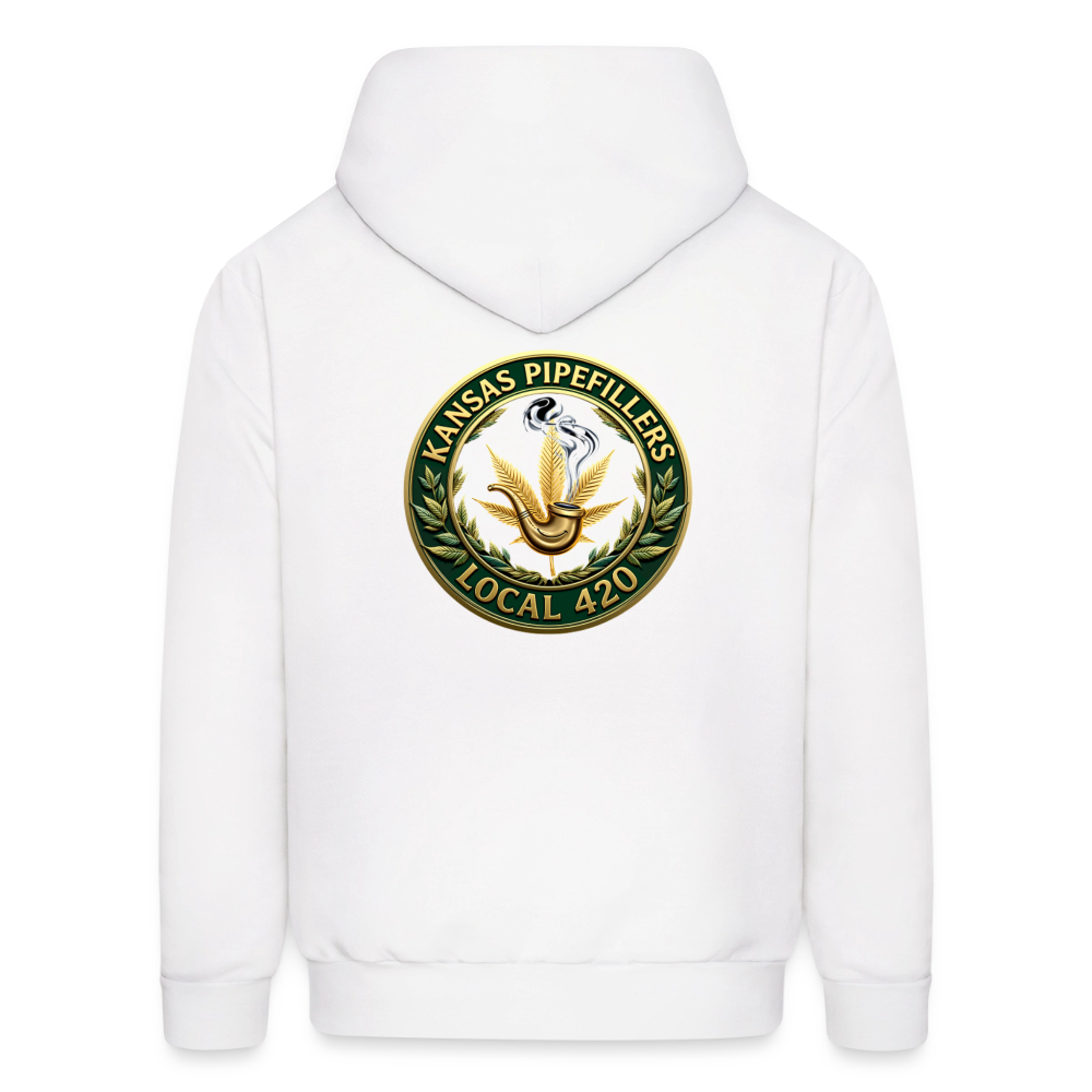 KANSAS PIPEFILLERS LOCAL 420 F/B DESIGNS Men's Hoodie - white