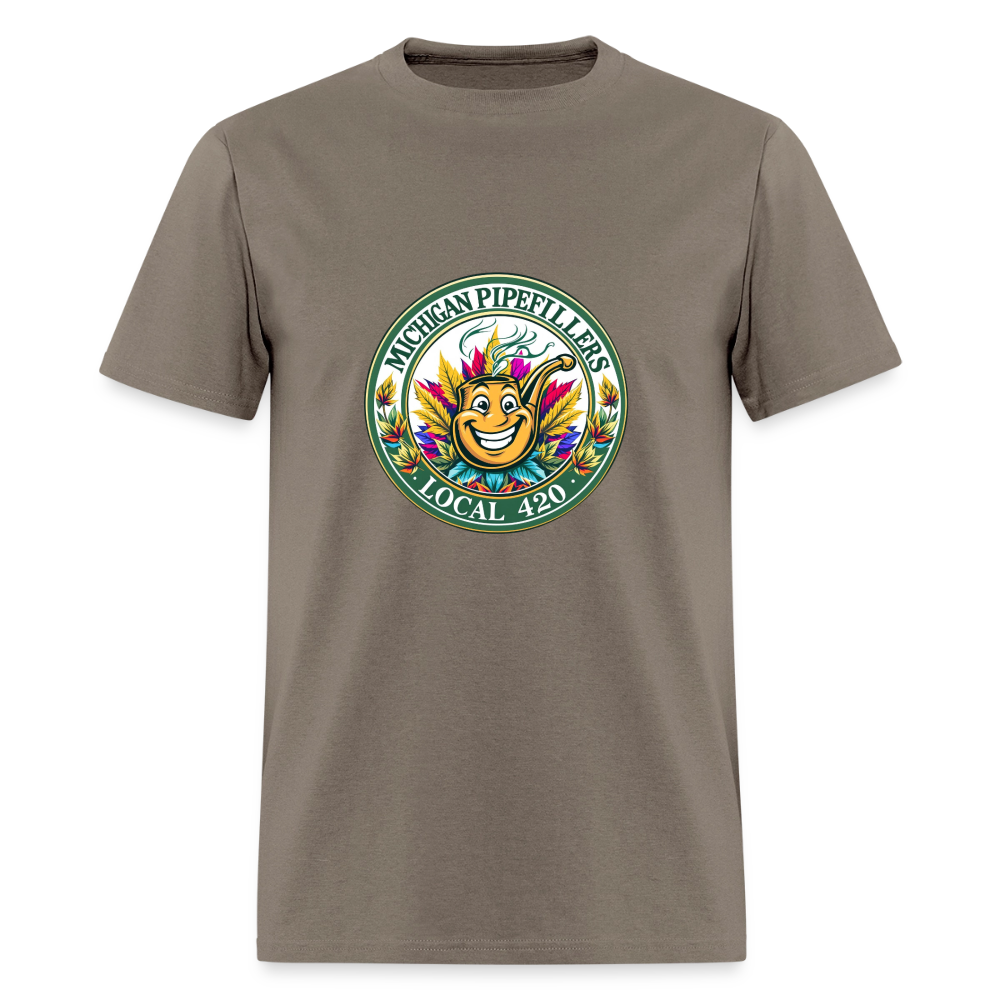 MICHIGAN PIPEFILLERS LOCAL 420 Men's T-Shirt - safari