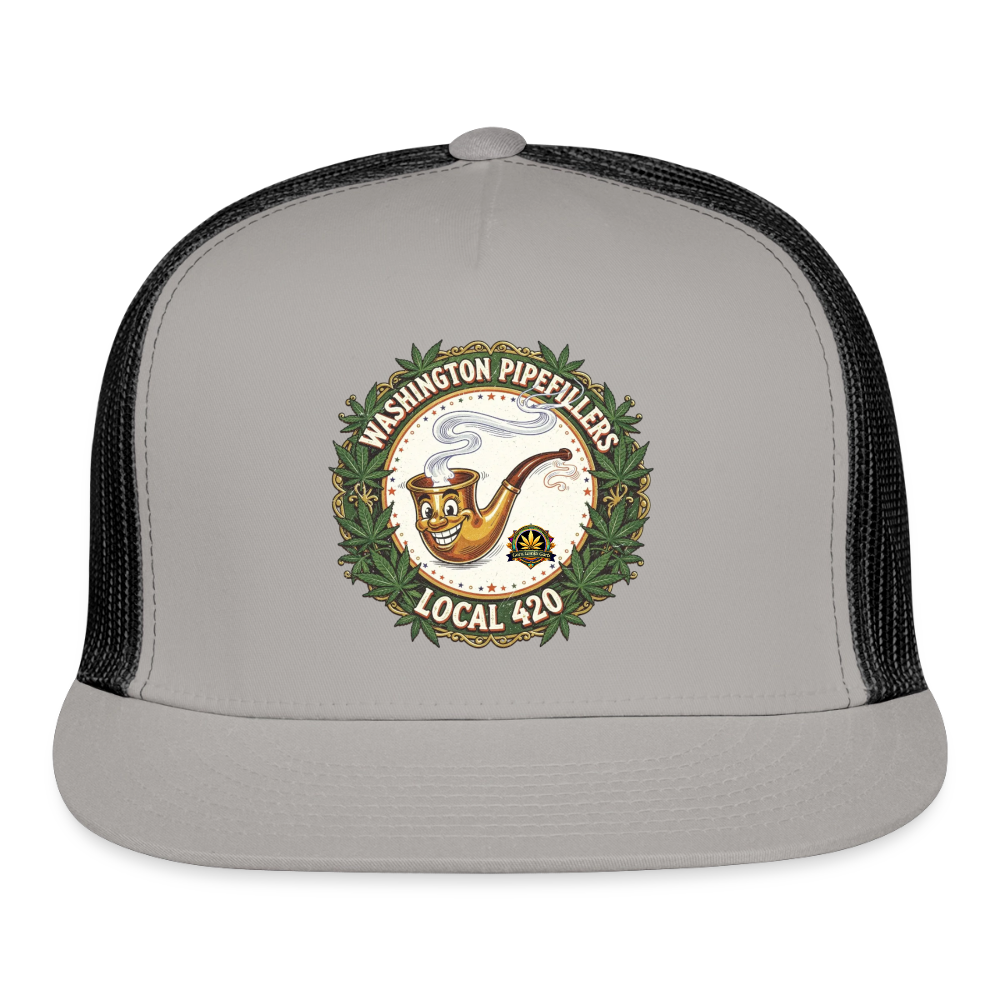 WASHINGTON PIPEFILLERS LOCAL 420 Trucker Hat - gray/black