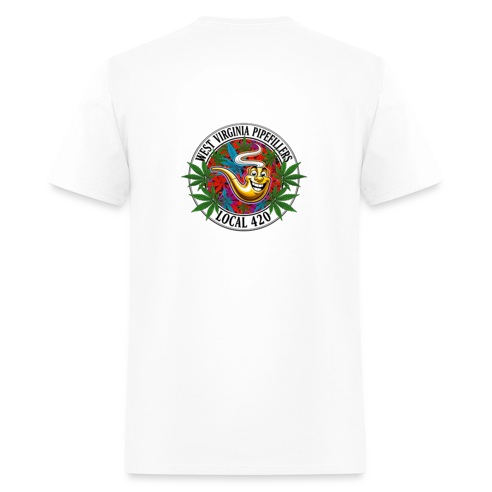 WEST VIRGINIA PIPEFILLERS LOCAL 420 F/B DESIGN Men's T-Shirt - white