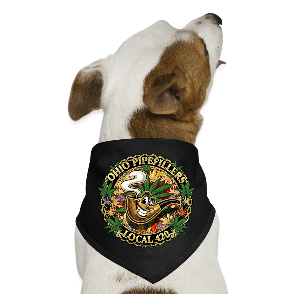 OHIO PIPEFILLERS LOCAL 420 Dog Bandana - black