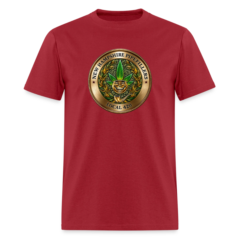 NEW HAMPSHIRE PIPEFILLERS UNION LOCAL 420 Men's T-Shirt - dark red