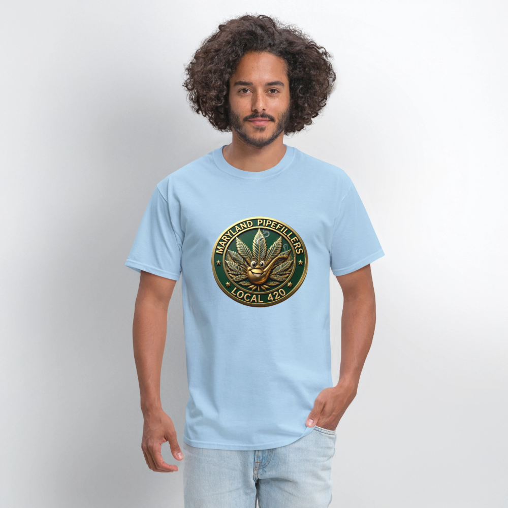 MARYLAND PIPEFILLERS LOCAL 420 Men's T-Shirt - powder blue