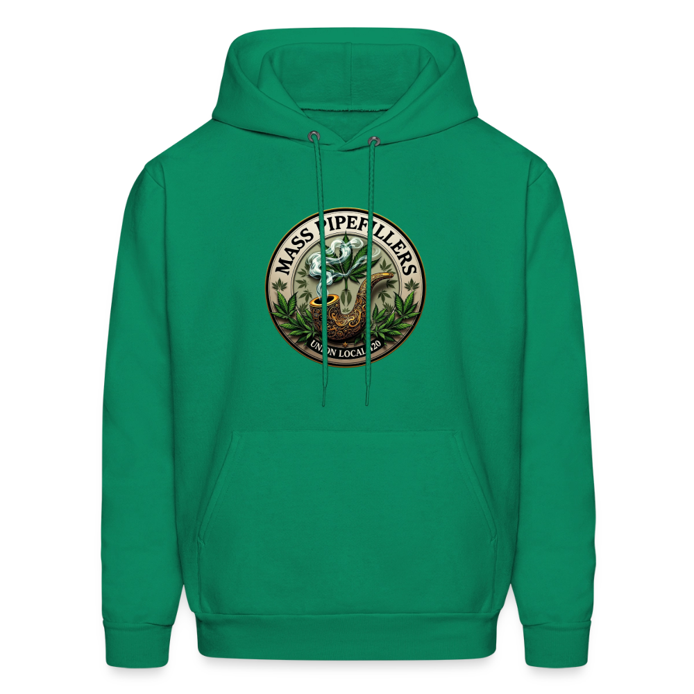 MASS PIPEFILLERS LOCAL 420 2 EMBLEM Men's Hoodie - kelly green