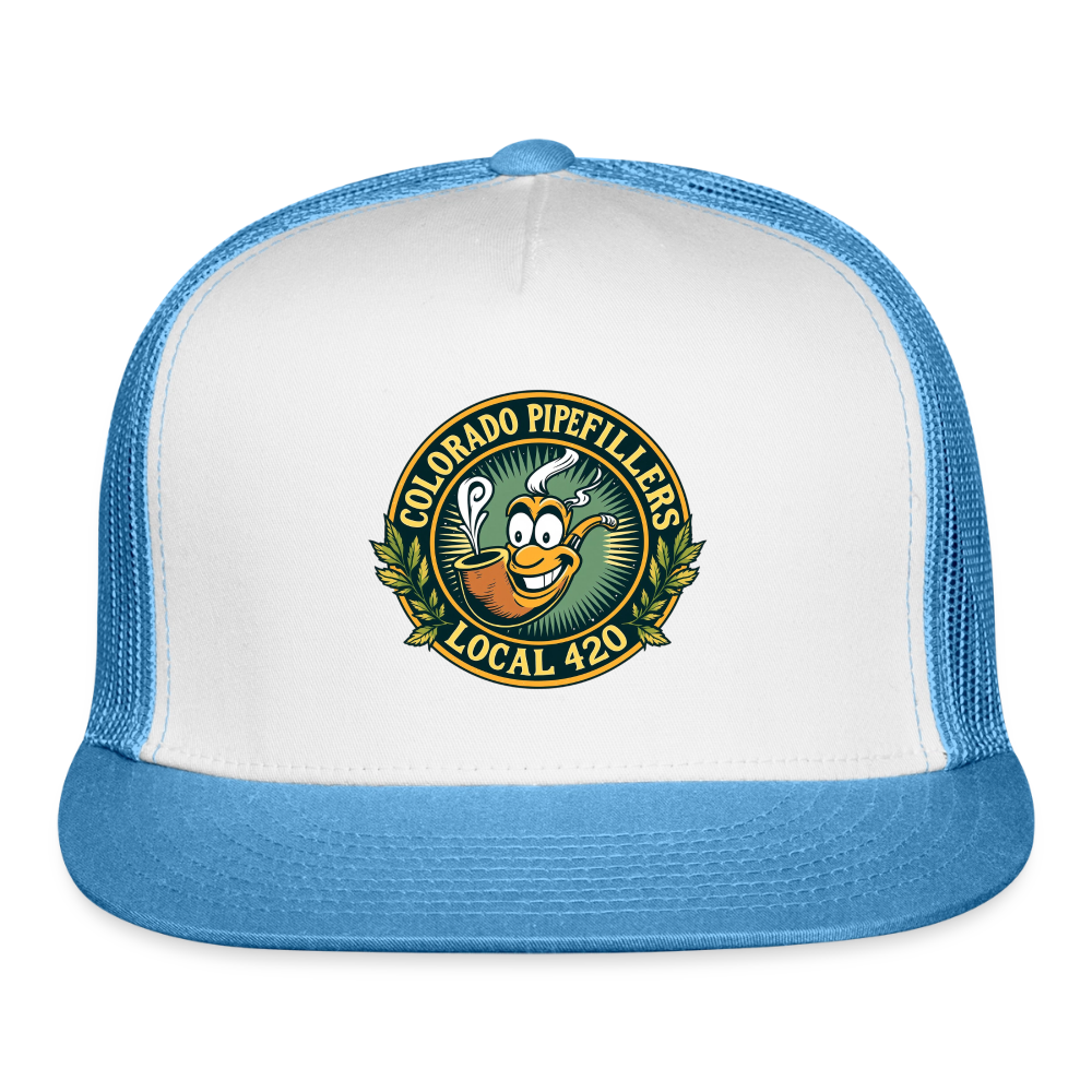 COLORADO PIPEFILLERS LOCAL 420 Trucker Hat - white/blue