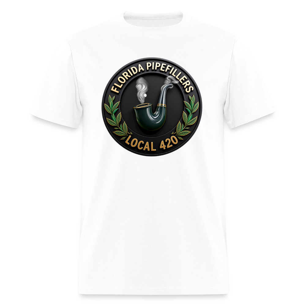 FLORIDA PIPEFILLERS LOCAL 420 F/B DESIGN Men's T-Shirt - white