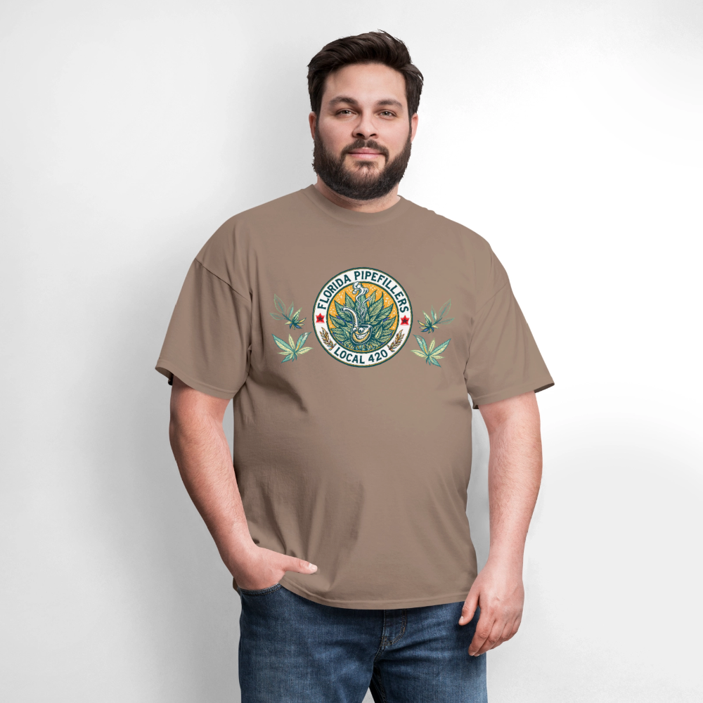 FLORIDA PIPEFILLERS LOCAL 420 Men's T-Shirt - safari