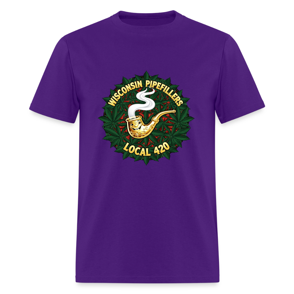 WISCONSIN PIPEFILLERS LOCAL 420 Men's T-Shirt - purple