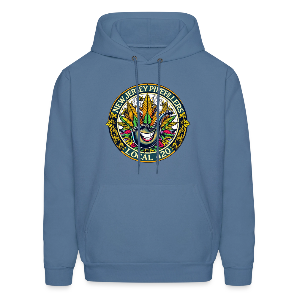 NEW JERSEY PIPEFILLERS LOCAL 420 F/B DESIGN Men's Hoodie - denim blue