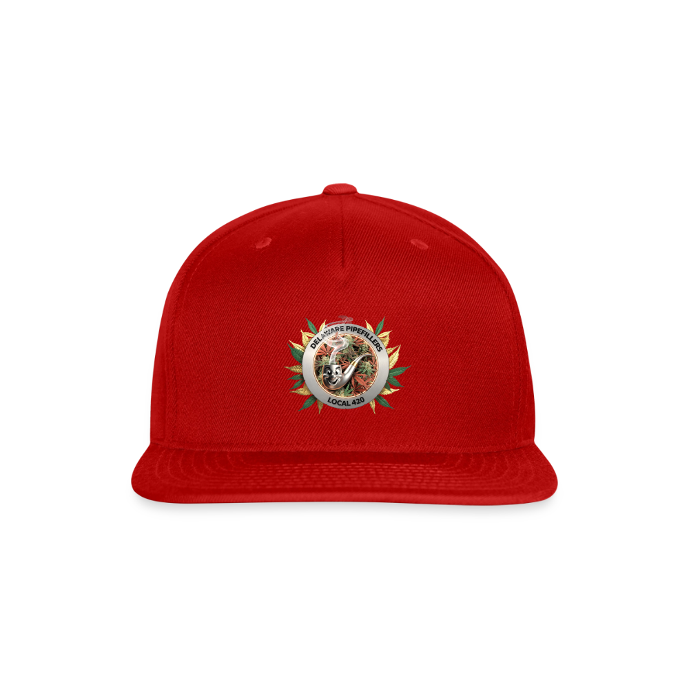 DELAWARE PIPEFILLERS LOCAL 420 Yupong Snapback Baseball Cap - red