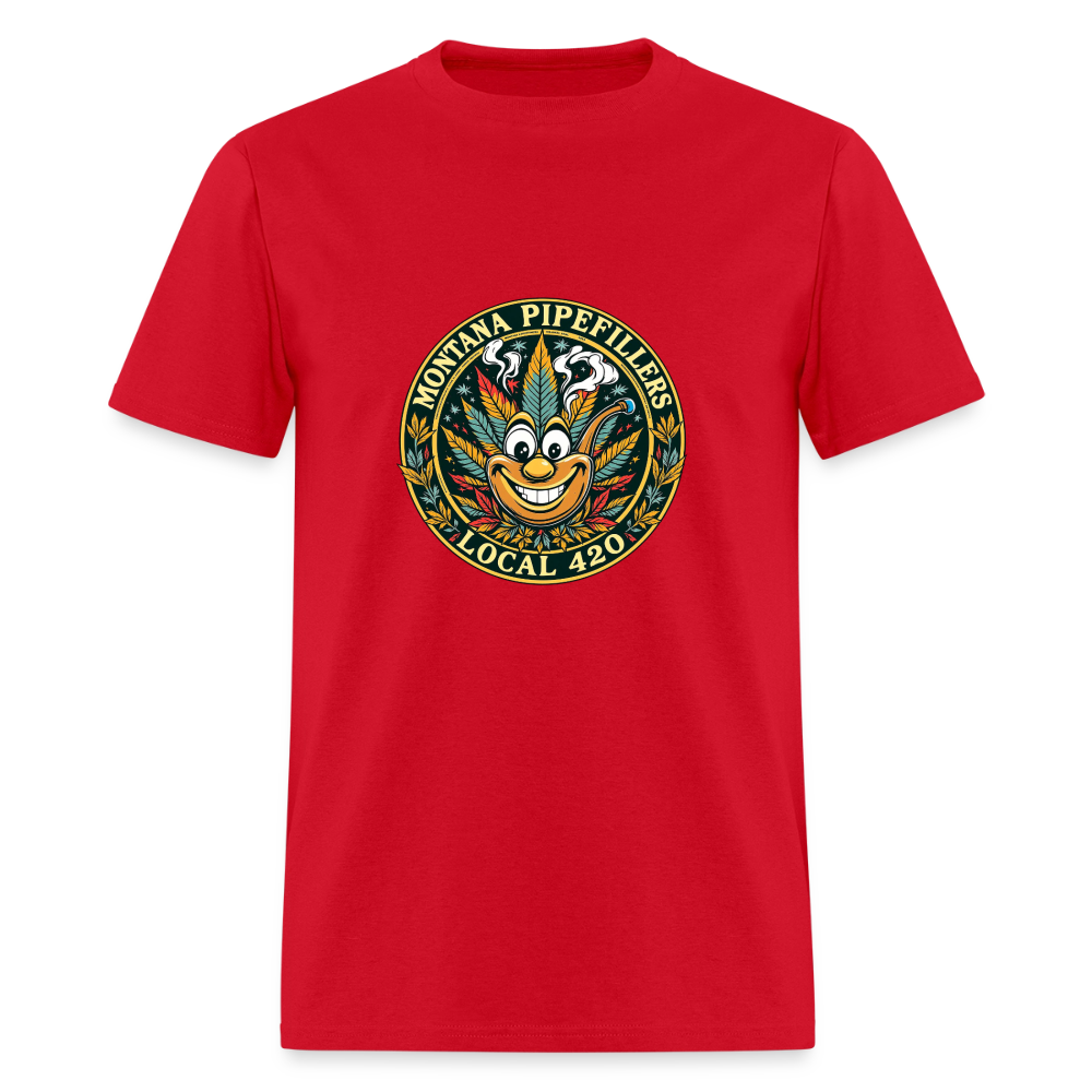 MONTANA PIPEFILLERS LOCAL 420 F/B DESIGN Men's T-Shirt - red