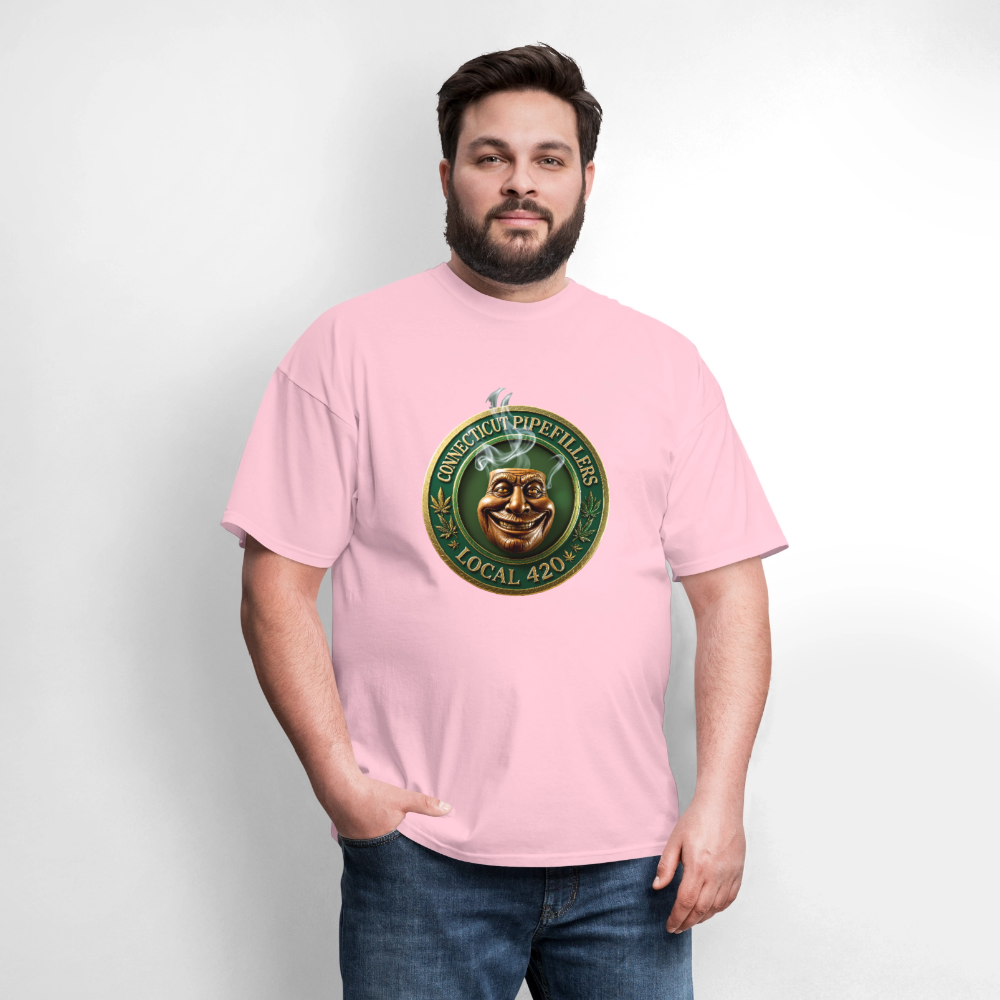 CONNECTICUT PIPEFILLERS LOCAL 420 F/B DESIGN Men's T-Shirt - pink