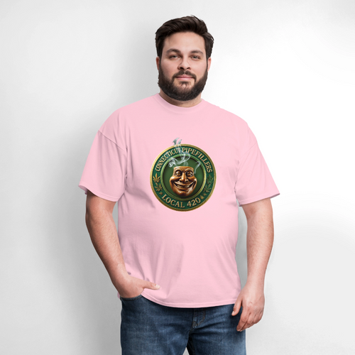 CONNECTICUT PIPEFILLERS LOCAL 420 F/B DESIGN Men's T-Shirt - pink