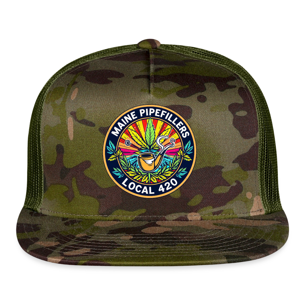 MAINE PIPEFILLERS LOCAL 420 CAMO Trucker Hat - MultiCam\green