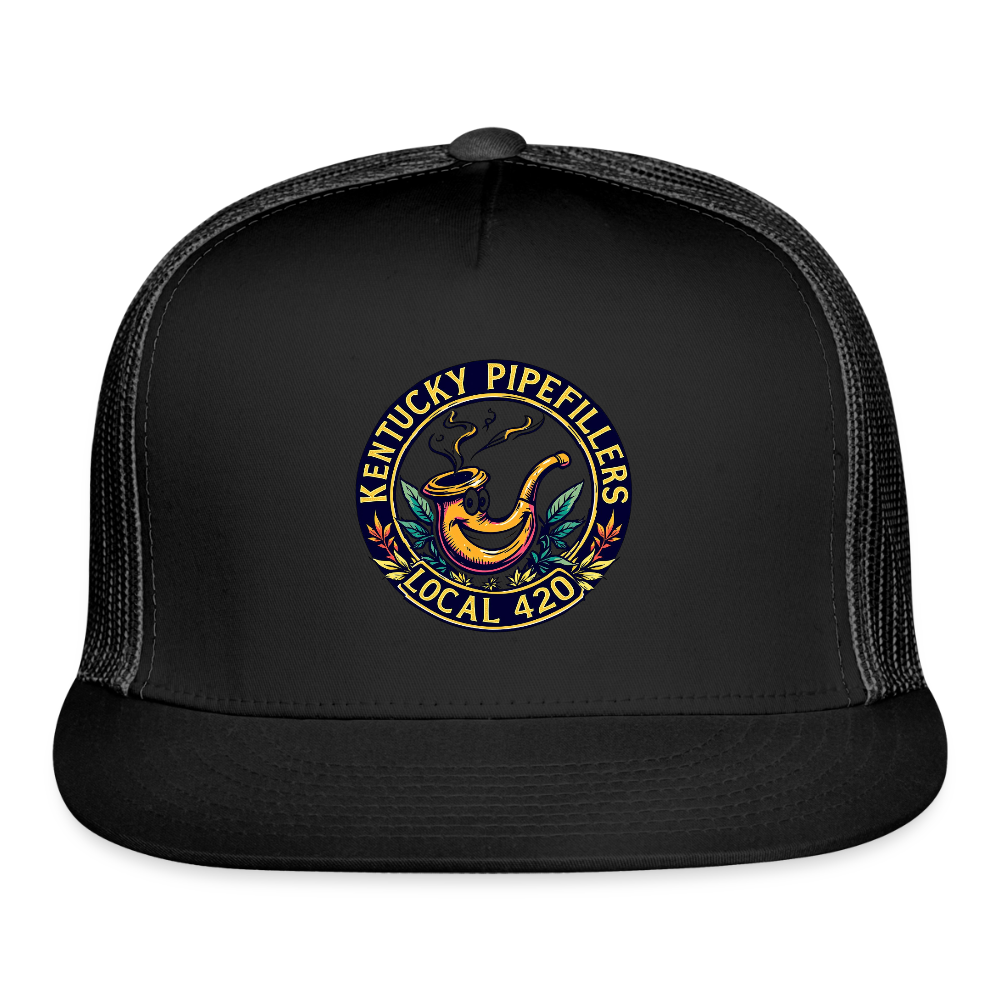 KENTUCK YPIPEFILLERS LOCAL 420 Trucker Hat - black/black