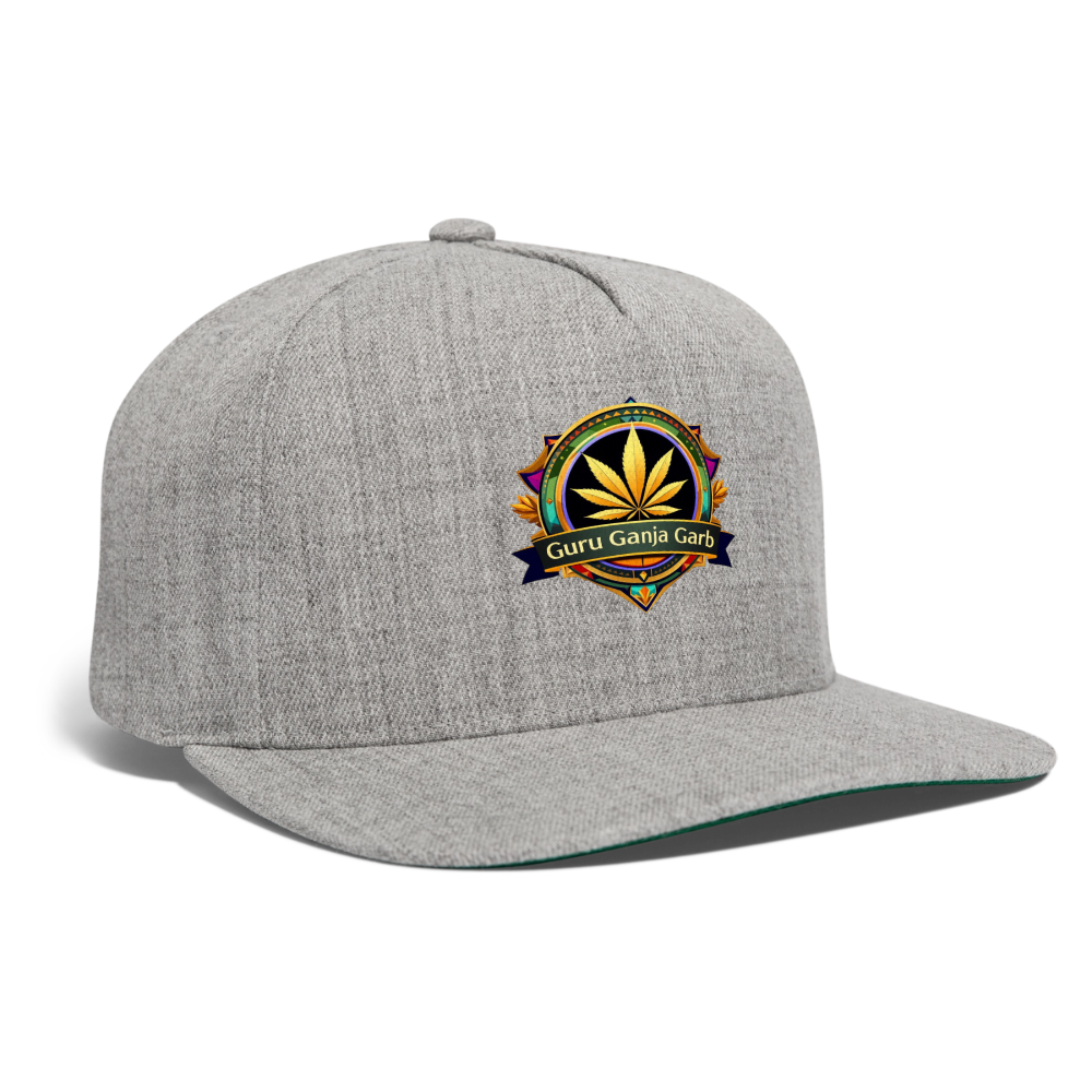 GURU GANJA GARB Snapback Baseball Cap - heather gray