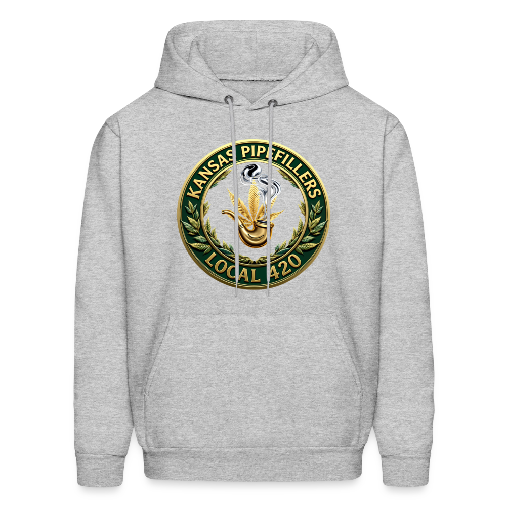 KANSAS PIPEFILLERS LOCAL 420 F/B DESIGNS Men's Hoodie - heather gray