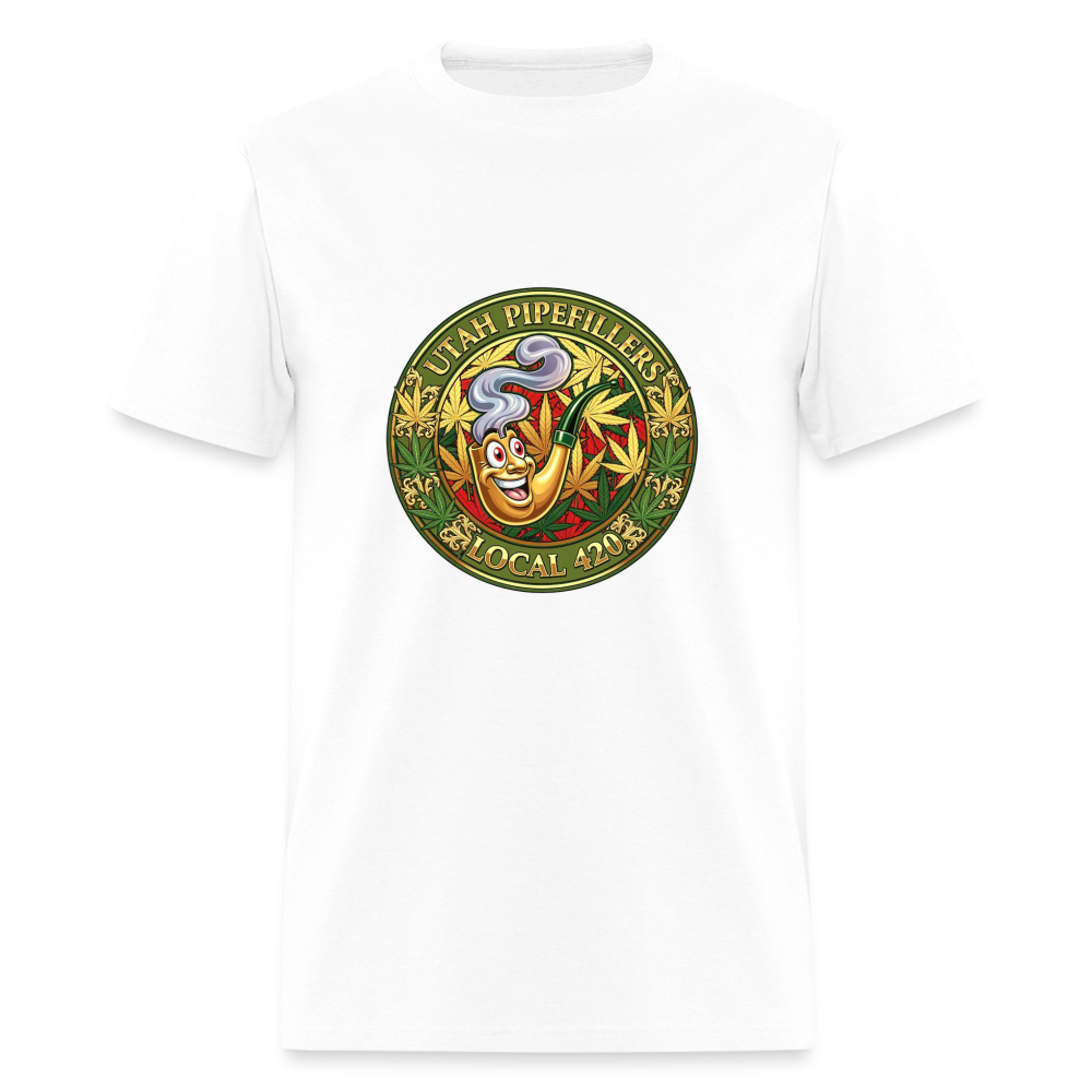 UTAH PIPEFILLERS LOCAL 420 F/B DESIGN Men's T-Shirt - white