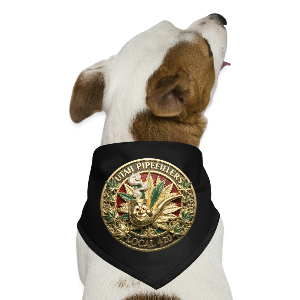 UTAH PIPEFILLERS LOCAL 420 Union Dog Bandana - black