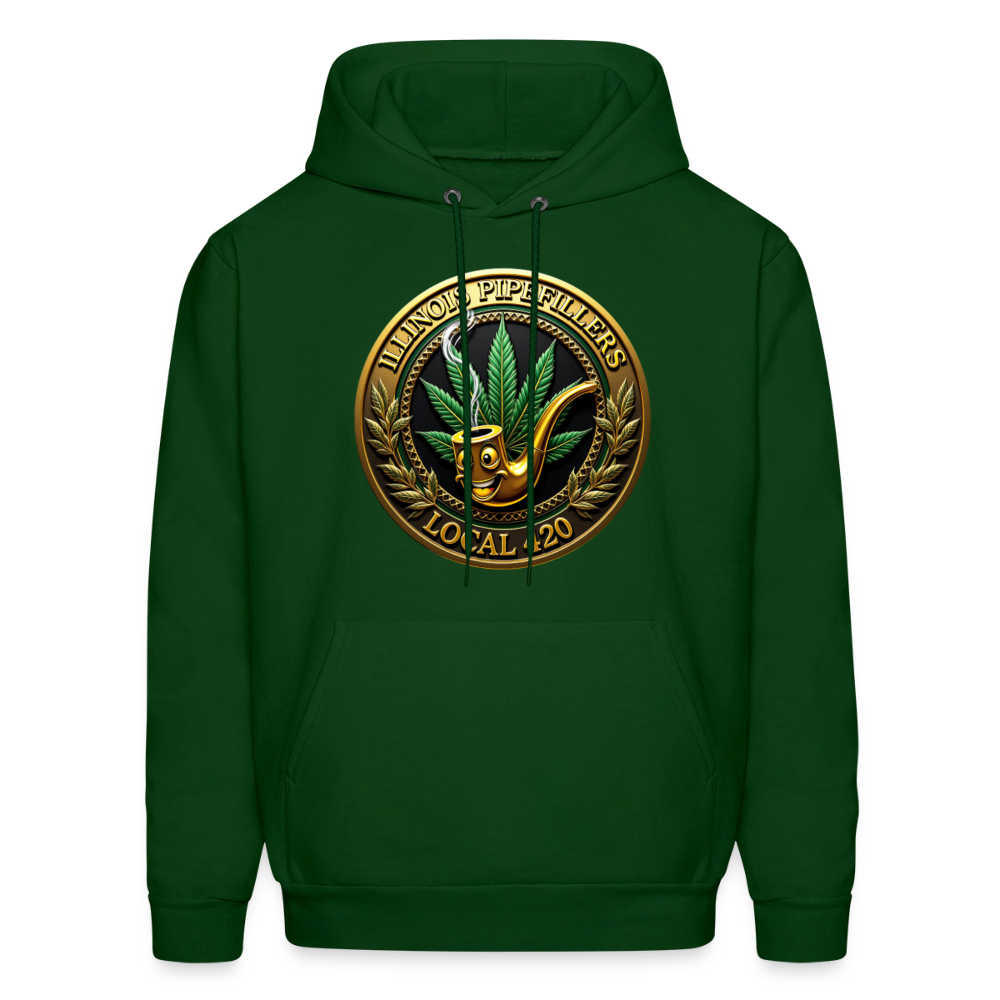 ILLINOIS PIPEFILLERS LOCAL 420 Men's Hoodie - forest green