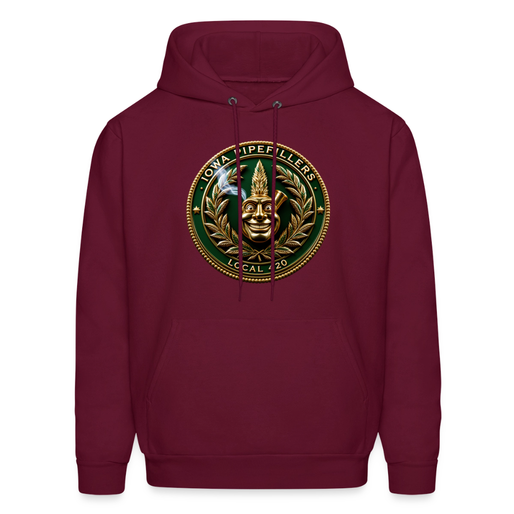 IOWA PIPEFILLERS LOCAL 420 Men's Hoodie - burgundy