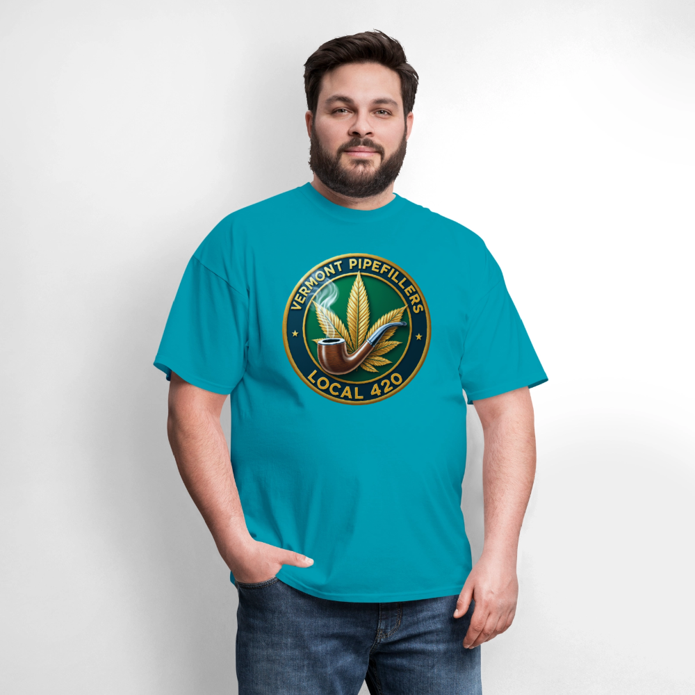 VERMONT PIPEFILLERS LOCAL 420 Men's T-Shirt - turquoise