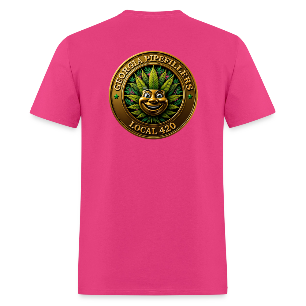 GEORGIA PIPEFILLERS LOCAL 420 F/B DESIGN  Men's T-Shirt - fuchsia