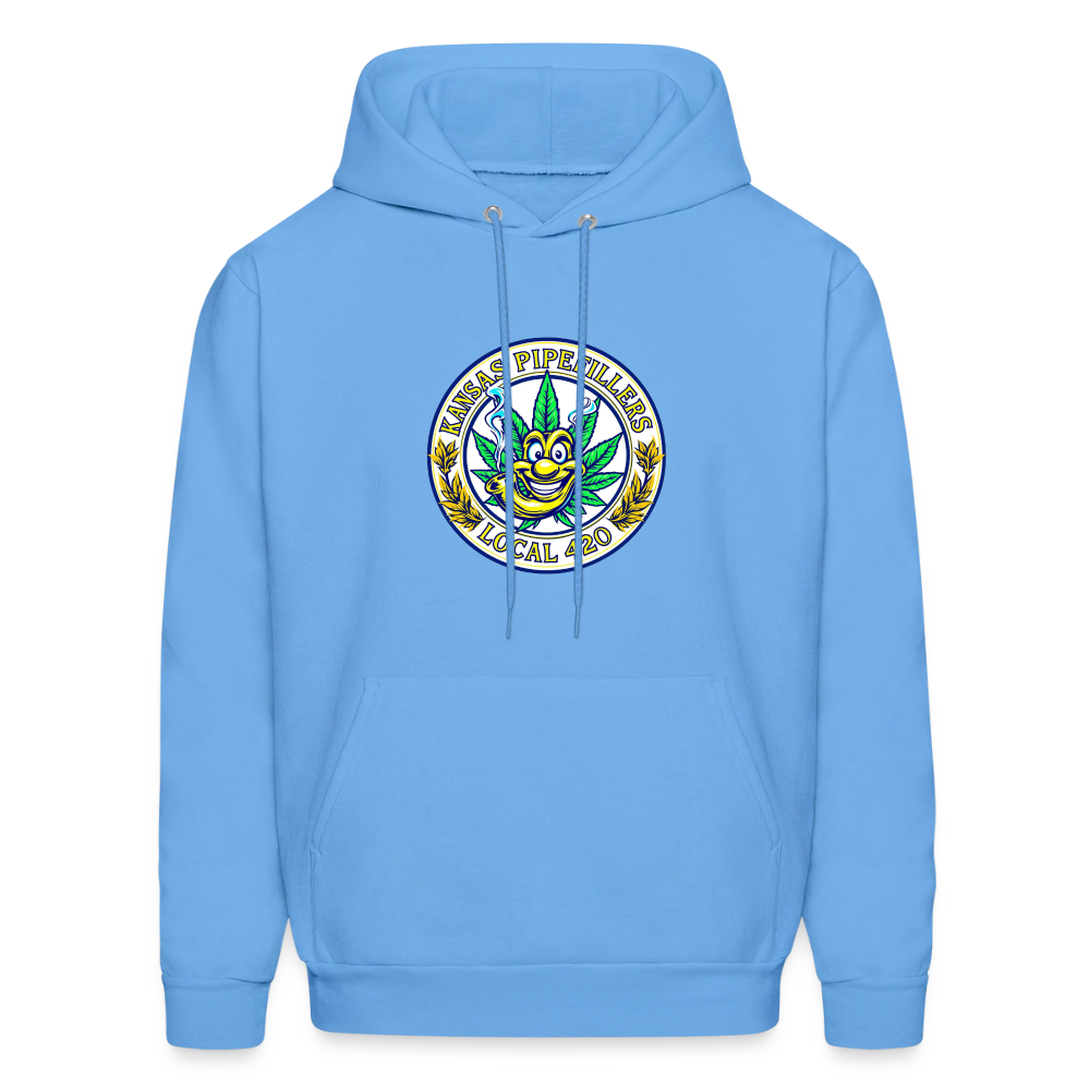 KANSAS PIPEFILLERS LOCAL 420 F/B DESIGNS Men's Hoodie - carolina blue