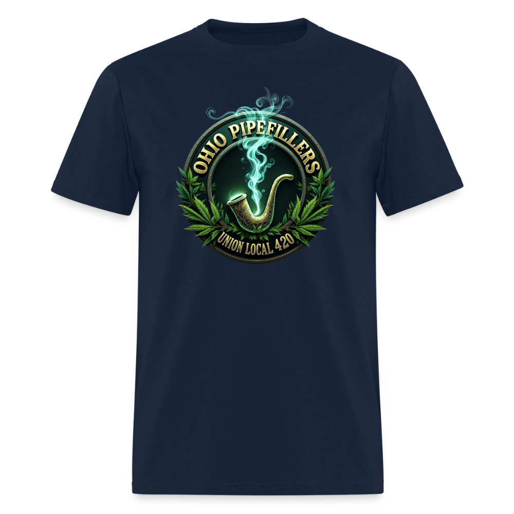 OHIO PIPEFILLERS UNION LOCAL 420 F/B DESIGNS Men's T-Shirt - navy