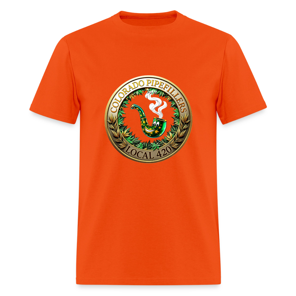 COLORADO PIPEFILLERS LOCAL 420  Men's T-Shirt - orange